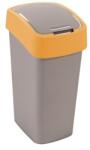 Keter Billenős szelektív hulladékgyűjtő, műanyag, 45 l, CURVER, sárga/szürke (195023) - tabexpress