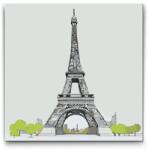  Festés számok szerint - Eiffel-torony 3 Méret: 50x50cm, Keretezés: Kerek keret