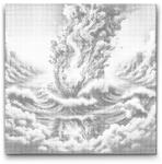  PontPöttyöző - Robbanás Méret: 50x50cm, Keretezés: Keret nélkül (csak a vászon), Szín: Piros