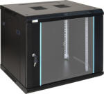 Pulsar RWA964 19 9U 600x450 fali rack szekrény, lapraszerelt, fekete