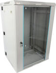 Pulsar RWDA1865-G 19 18U 600x550 fali rack szekrény, kiforgatható, lapraszerelt, szürke, könnyített kialakítás