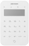 Hikvision DS-PK1-LT-WE Vezeték nélküli LCD+LED kezelő AXPro központokhoz, 868 MHz, fehér, 4x CR123A elem