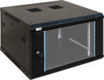 Pulsar RWA666 19 6U 600x600 fali rack szekrény, lapraszerelt, fekete