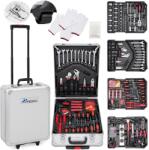 Tresko Set Trusa scule universala Tresko cu 735 piese crom-vanadiu + troler aluminiu - silver (wzkf14) Trusa unelte