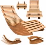 CASARIA Sezlong balanosar din lemn de salcam certificat FSC®, optiune de fixare, forma ergonomica, 195 x 60 x 93 cm (101845)