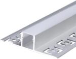  Profil LED Aluminiu Incastrat - Finisaj Glet, 2m, 1, 5 cm Rigips (ls 2m1.5r)