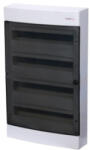 Tehnoplast Falon kívüli kiselosztó doboz, C sorozat, 72 modulos, átlátszó ajtó, 4 soros, 655x110x40 mm, IP40 (THP-N4x18C)