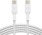 Belkin Cablu Date Belkin Boost Charge USB-C TO USB-C Braided 0.15m Alb (BEL-0110)
