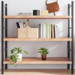  Világosbarna kezelt tömör tölgyfa fali polc 120 x 50 x (2-4) cm