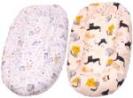 Kidizi Set 2 Huse tip cearceaf cu elastic roata pentru baby nest Kidizi Forest Friends Kitten Love, include zona centrala impermeabila (5949551911111)