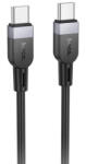 hoco. X109 Energy Silicone Usb Type-c / Type-c Kábel 60w 2 Méter Fekete