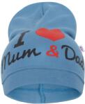 New Baby Baba sapka New Baby I Love Mum and Dad kék - mimulo