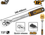 INGCO Racsnis hajtószár 1/2" 340-450 mm 72T teleszkópos CrV (HRTH08128L)