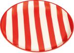 Zafferano Farfurie pentru prânz Lido Righe cu dungă 28 cm roșie (RIG0902)