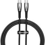 Baseus Glimmer Series Fast Charging Datový Kabel USB-C - USB-C 100W 1m Black