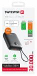 SWISSTEN Powerbanka Voltbox 30000 mAh 35W s USB-C a Lightning káblom - Čierna