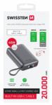 SWISSTEN Powerbanka 20000 mAh 45W s USB-C káblom - Vesmírna šedá
