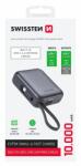 SWISSTEN Powerbanka 10000 mAh s USB-C a Lightning káblom - Vesmírna šedá