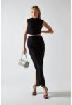 Glamorous Къса блуза Glamorous Black-Glitter High-neck Crop-Top - Black