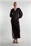 Glamorous Фланелка с дълъг ръкав Glamorous Black Satin Long Sleeve Top - Black