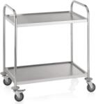  Carucior servire, carucior servire masa, carucior servire bauturi - cu 2 rafturi, 85x53x95 cm, oțel inoxidabil
