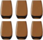 Pahare - colorat, Elements, set de 6, maro, 335 ml Pahar