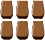  Pahare - colorat, Elements, set de 6, maro, 465 ml Pahar