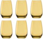  Pahare - colorat, Elements, set de 6, chihlimbar, 335 ml Pahar