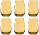  Pahare - colorat, Elements, set de 6, chihlimbar, 465 ml Pahar