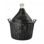  Sticle de sticla, balon de sticla, 15L, cu deschidere normală cu coș, dop de plastic Pahar