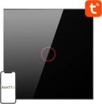 Avatto ZigBee Avatto érintőkapcsoló LZTS02-EU-B1 Egyetlen semleges TUYA nélkül (fekete) (LZTS02-EU-B1) - blacktip