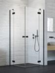Radaway Essenza Black KDD szögletes fekete zuhanykabin 90B+100J (1385060-54-01L+1385062-54-01R)