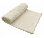 Vaganza takaró wellsoft dupla nyomott mintás 70x90cm Ecrü - babamarket