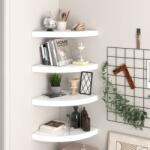  323909 floating corner shelves 4 pcs high gloss white 35x35x3, 8 cm mdf (41126)