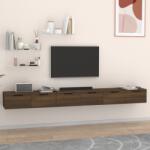 2 db barna tölgy színű szerelt fa faliszekrény 102 x 30 x 20 cm (77925)