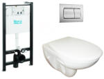 Roca Set Vas WC suspendat cu rezervor incastrat, clapeta si capac Roca Adele 36x52 cm evacuare orizontala (A893104231)