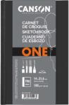 Canson One 14x21, 6 cm, vertical, 100 g/m2, alb lipit, caiet de hârtie de desen C200005568 (C200005568)