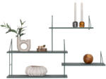 House Nordic Harlem polc, 4 zöld polccal, zöld keret 99x17, 5x62 cm (4291130) - homelux