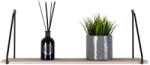 House Nordic Arnhem polc, natúr fa polc, fekete keret 65x17 cm (4291070) - homelux