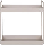 House Nordic Rabo álló dupla polc, acél, homok, 2 polcos 30x15x31 cm (4201050) - homelux