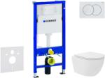 Geberit Duofix - Előfali szerelő készlet, kompakt WC Oudee Vortex és softclose ülőke, Delta01 vezérlőgomb, alpesi fehér SANI11CA3168 (SANI11CA3168)