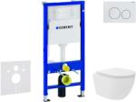 Geberit Duofix - Előfali szerelő készlet, kompakt WC Oudee Vortex és softclose ülőke, Delta20 vezérlőgomb, alpesi fehér SANI11CA3171 (SANI11CA3171)