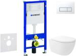 Geberit Duofix - Előfali szerelő készlet, Oudee Vortex WC és softclose ülőke, Delta50 vezérlőgomb, alpesi fehér SANI11CA3181 (SANI11CA3181)