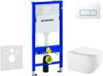 Geberit Duofix - Előfali szerelő készlet, Gaia WC és softclose ülőkével, Delta50, vezérlőgomb, alpesi fehér SANI11CA3144 (SANI11CA3144)