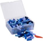 Q-BRICKS Vegyes építőkocka készlet különböző kék színekben | építőkocka készlet | 300 db építőkocka | Q-BRiCKS® (QBBOX-MBLU-BX300)