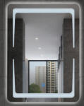 Global Viva Viva AURA NORD fürdőszobai tükör - érintőkapcsolóval - LED - ÁLLÓ / FEKVŐ - 60 x 80 cm (83440007) - globalvivamarket