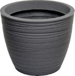  Kerek virágkaspó sima - antracit, 48 cm (46)