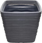  Szögletes virágkaspó hullámos - antracit, 58 cm (58)