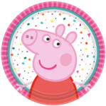 Nickelodeon Peppa malac Confetti papírtányér 8 DARABOS, 18 cm Nr2