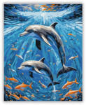  Vidám Delfinpár a Halraj Között - számfestő készlet